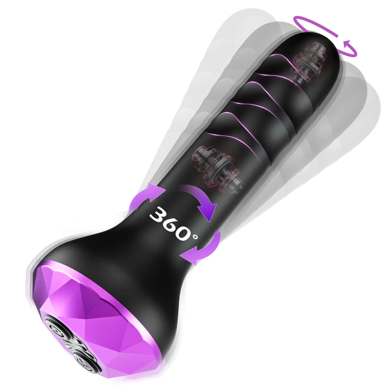 Plug Anal Vibrant & Rotatif – Masseur Prostate Double Moteur 10 Modes
